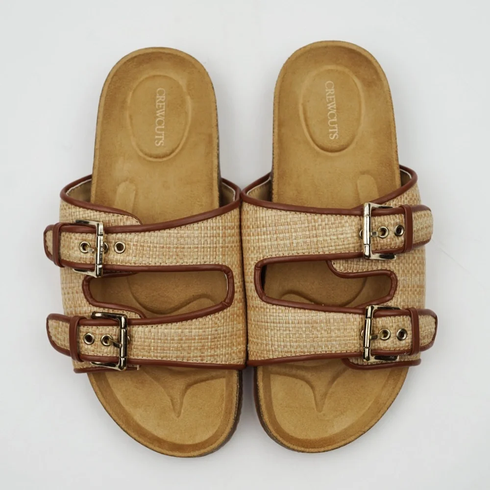 New CREWCUTS JCREW Girls Size 2 K2 Colbie wide-strap sandal Weathered Sand $65